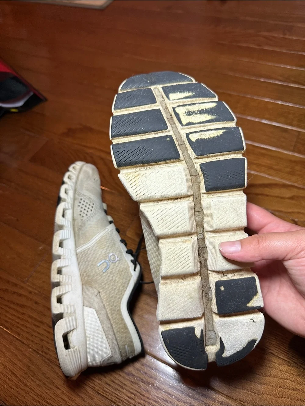 On Running wear evident